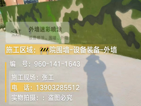 合肥 迷彩漆喷涂价格（按平方米计费）